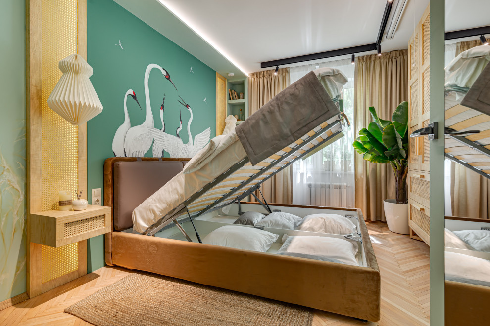 Спальня с журавлями