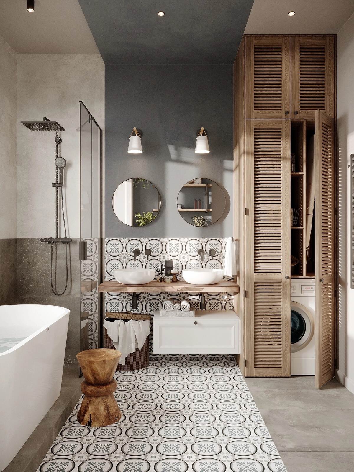 Ванная комната в скандинавском стиле, г. Ярославль.