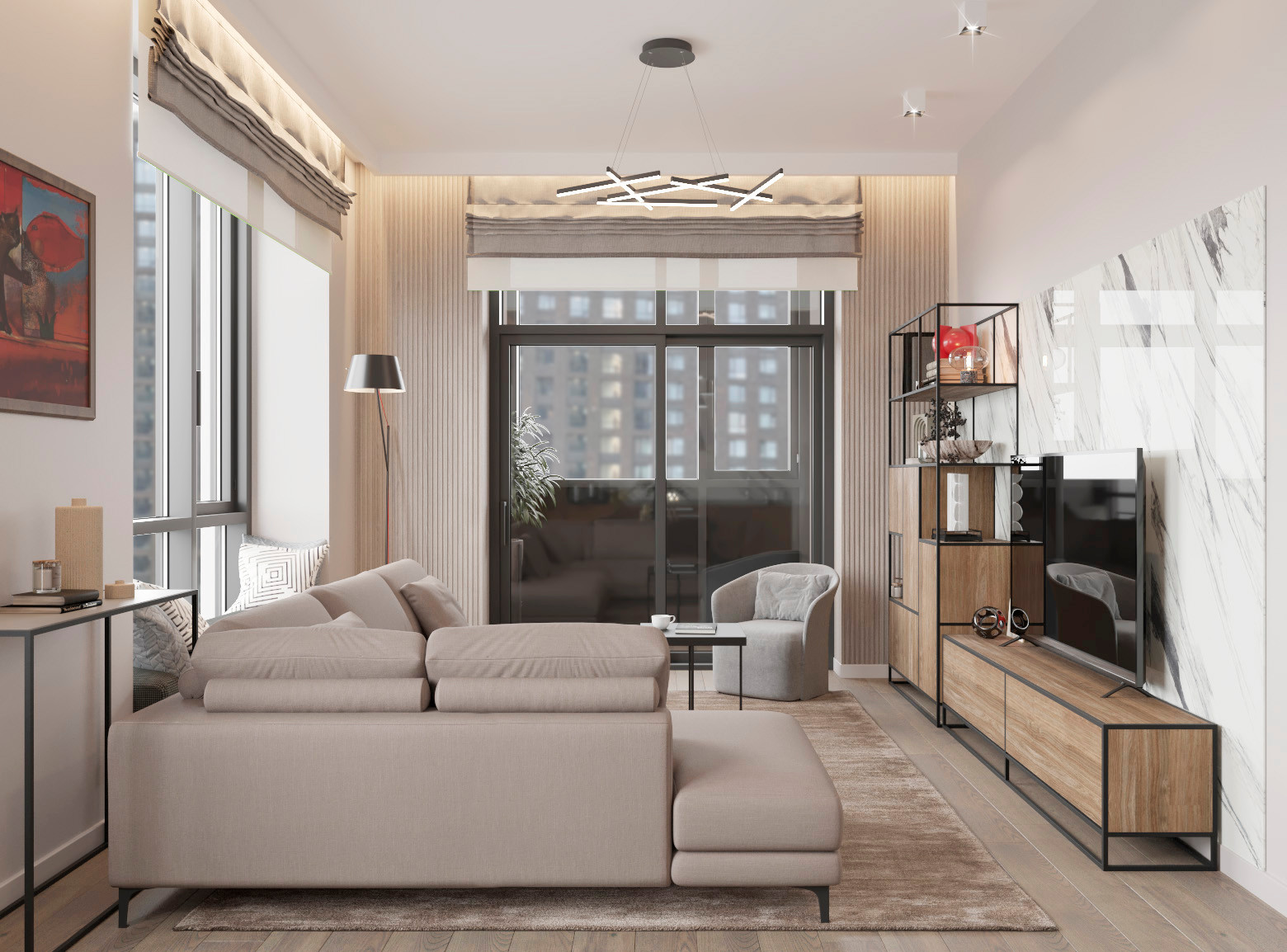 Дизайн интерьера квартиры 82 м.кв.