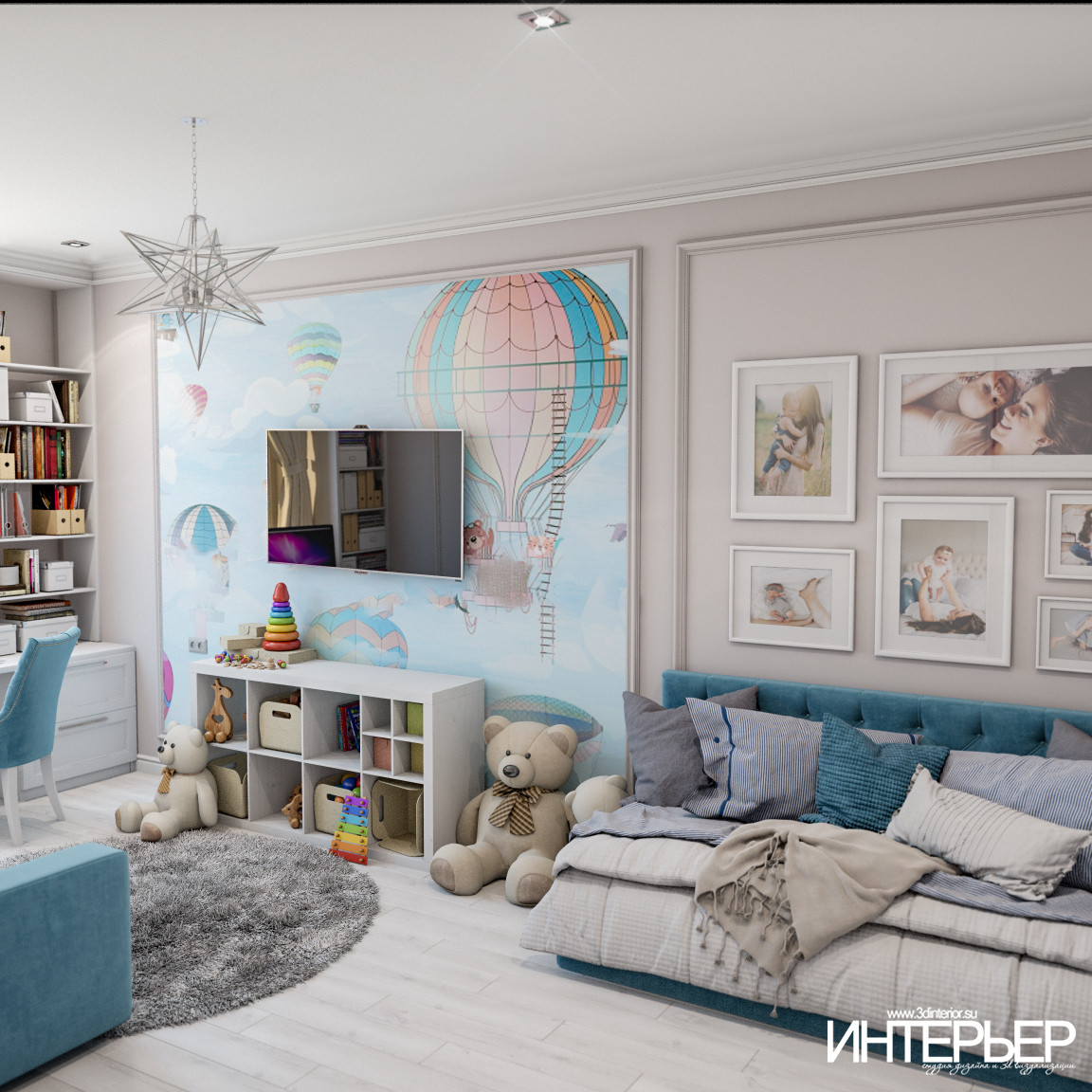 Дизайн-проект детских комнат в квартире г.Кисловодск