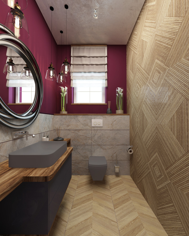 Обложка проекта: Гостевой санузел Винного цвета