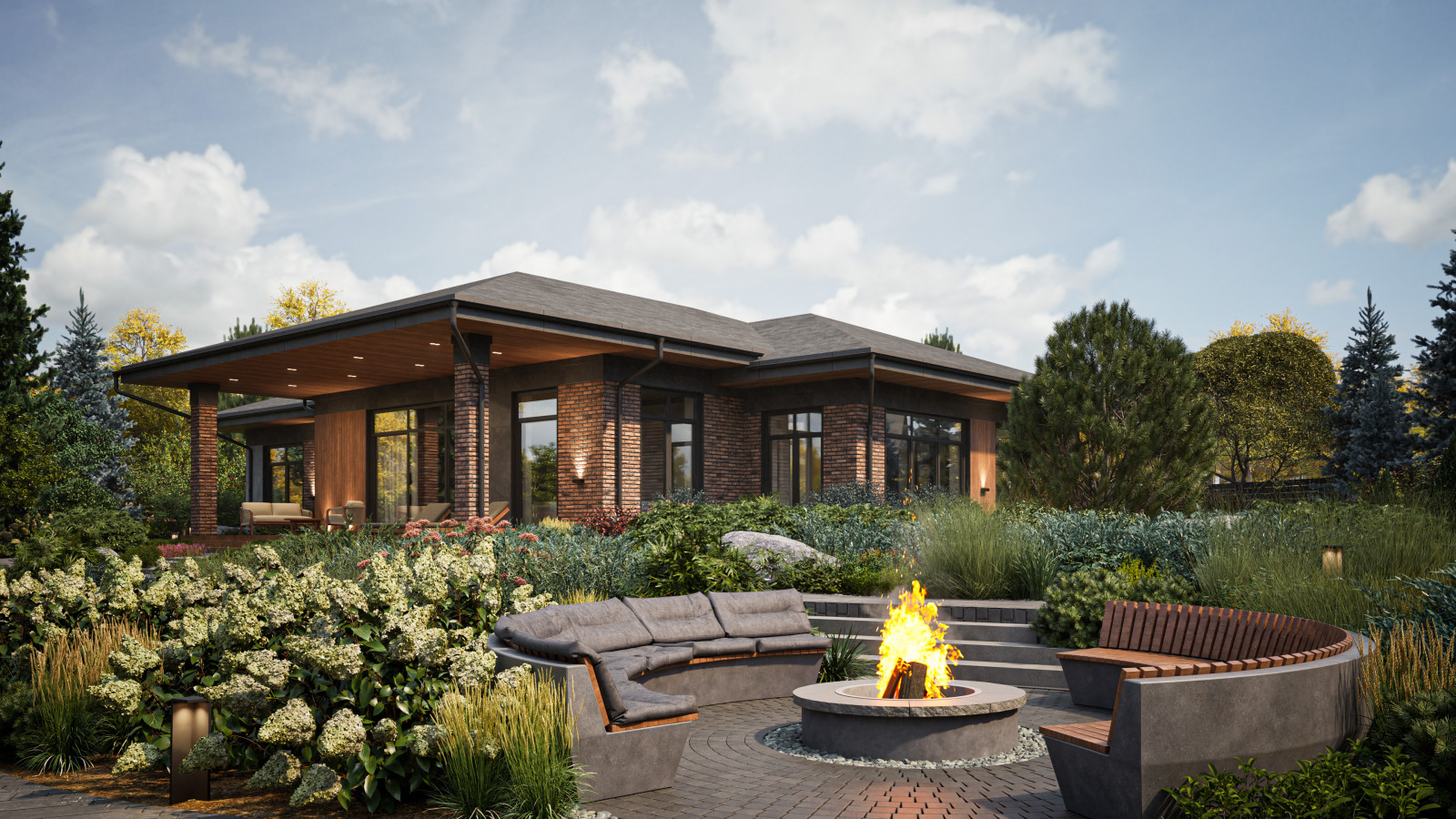 Прерий на берегу озера