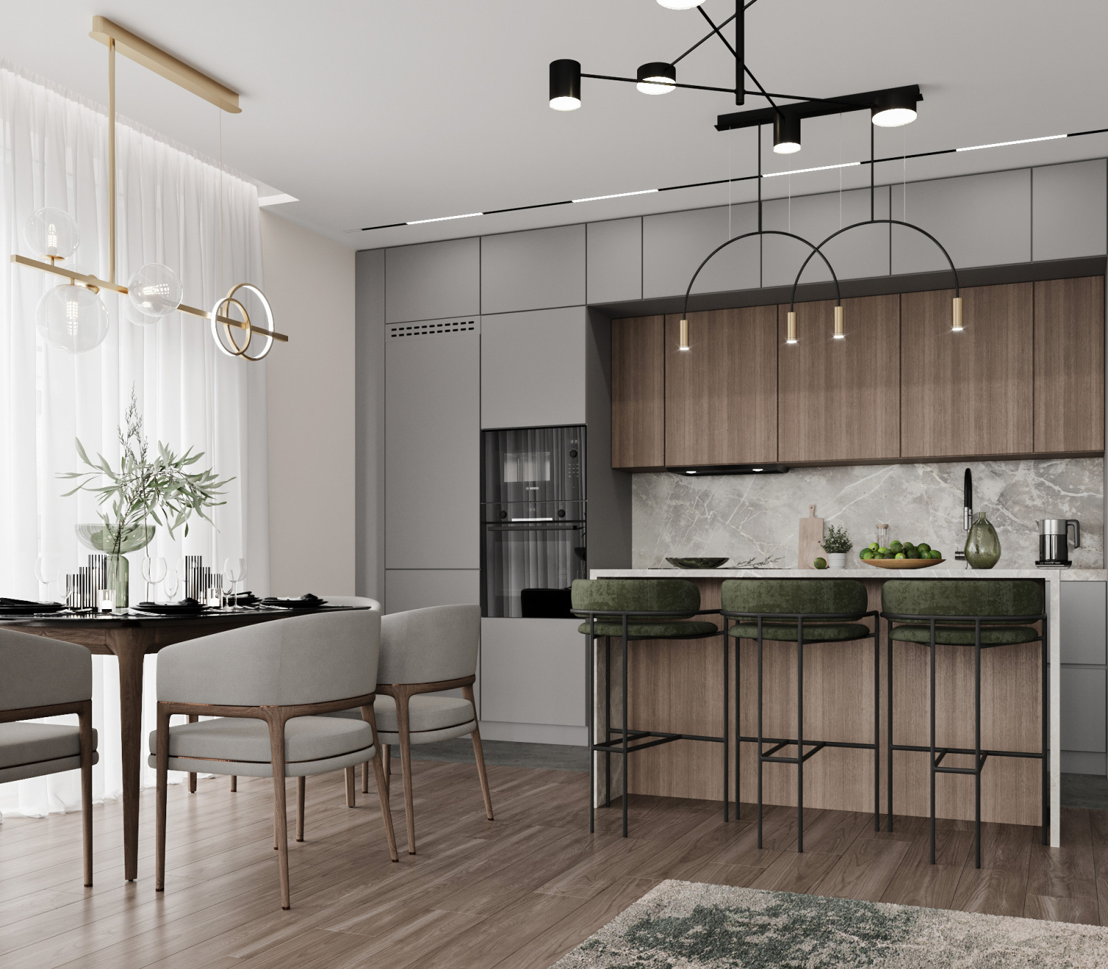 "Вечное лето", квартира в ЖК "Смарт квартал на Октябрьской", 93 м2