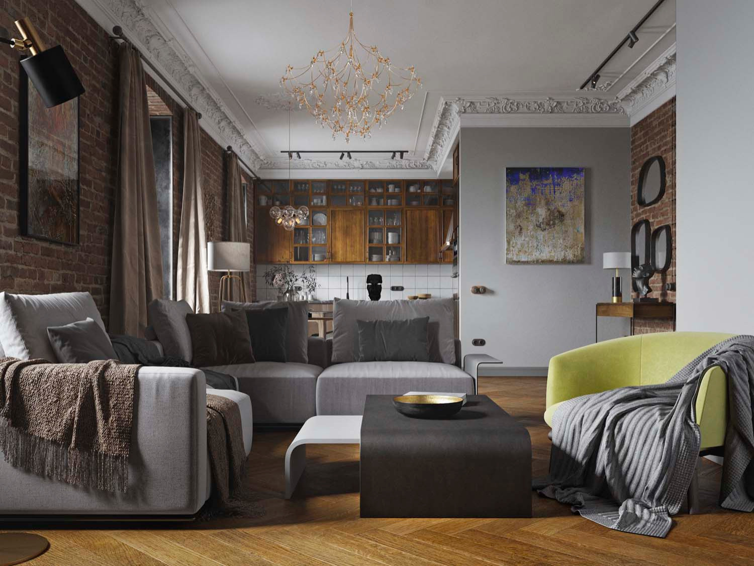 Дизайн проект квартиры в доходном доме 1901 года постройки на Страстном бульваре