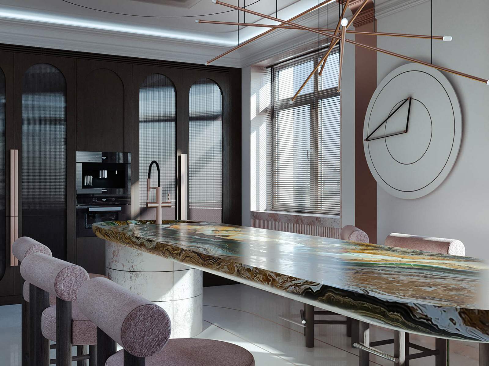 ЖК Янтарный город - (гостиная и кухня)