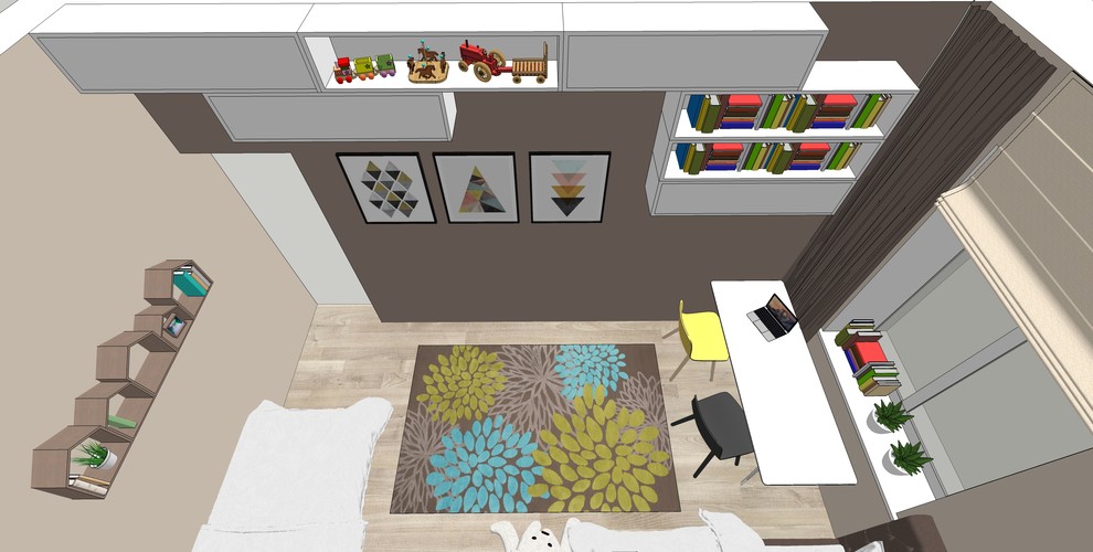 Дизайн цветной детской комнаты