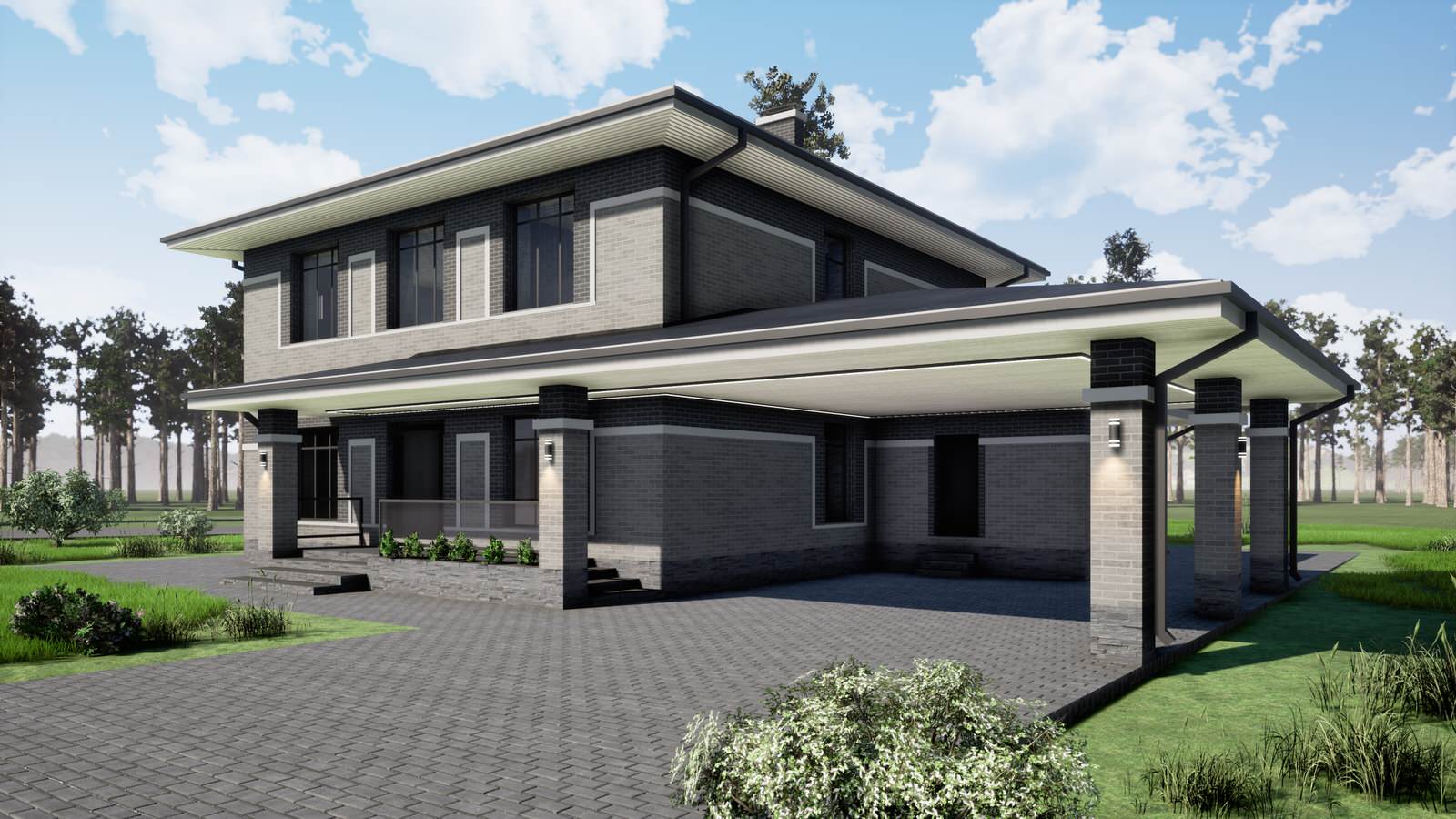 Двухэтажный дом Райт П-0213