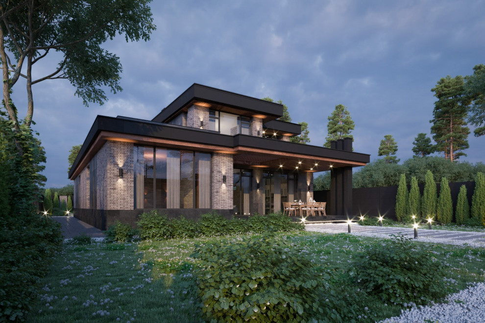 Городская вилла в темных тонах