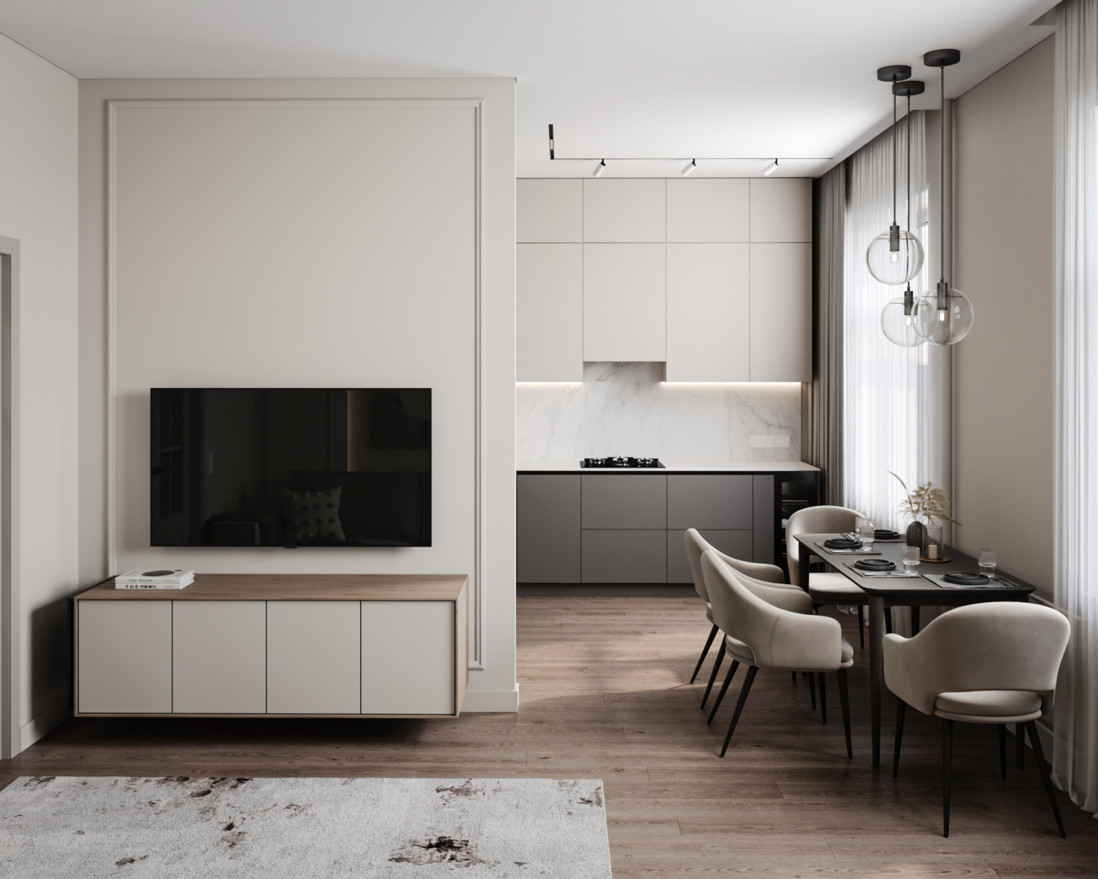 Дизайн-проект двухкомнатной сталинки, 53 кв.м