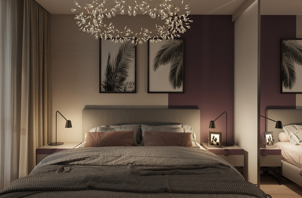 Дизайн двухкомнатной квартиры в лавандовых акцентах