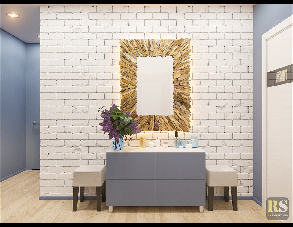 Дизайн интерьера "двушки" 46м2 в Скандинавском стиле для молодой пары