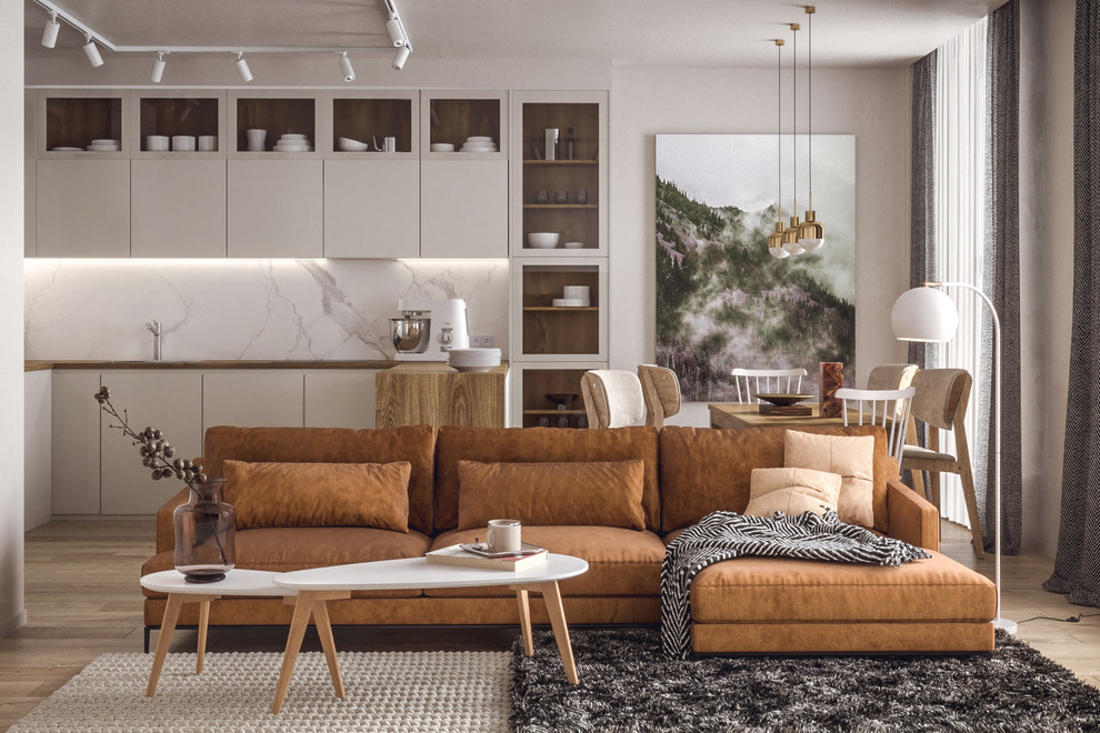 Обложка проекта: Интерьер квартиры для молодой пары в ЖК Загородный Квартал