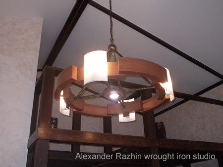 Обложка проекта: Кованая люстра с деревом