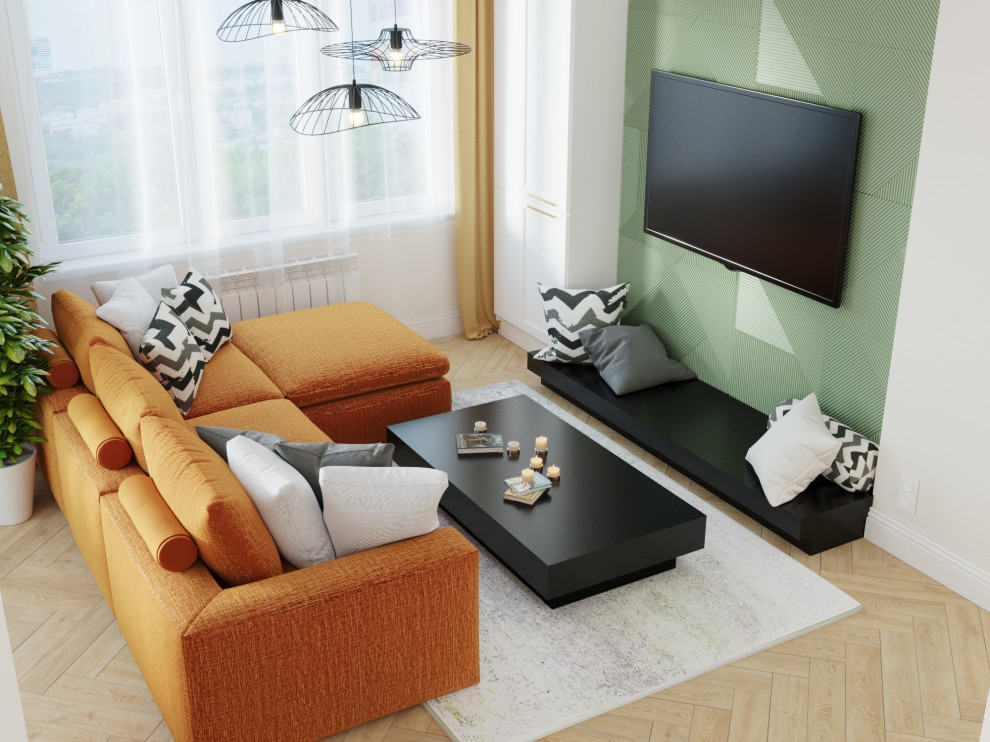 Яркий интерьер квартиры в стиле сканди