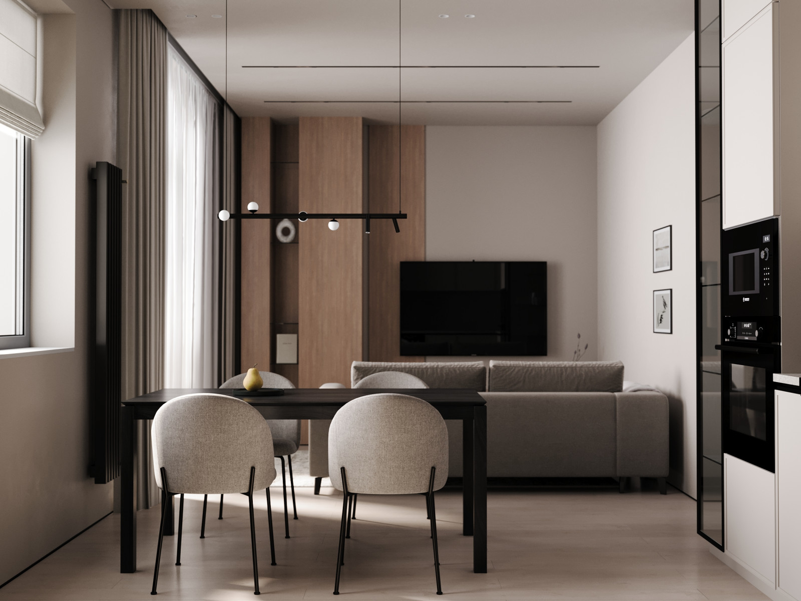 ЖК ID-Kudrovo, лаконичный интерьер в концепции минимализм