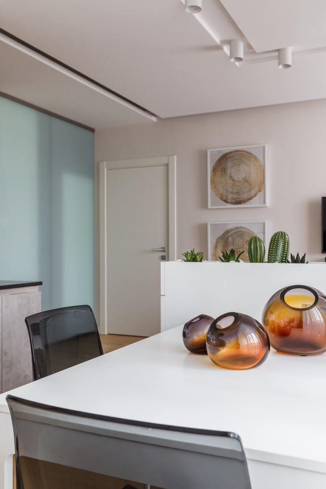 Точка белого(фотографии кухни-гостиной)