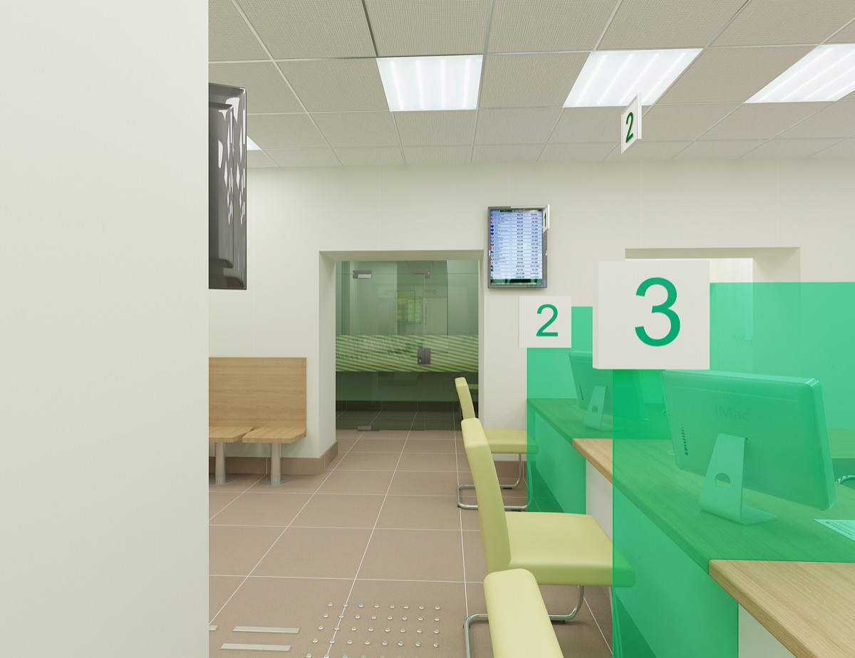 Дизайн-проект отделения ПАО Сбербанка Омская обл. р-н Нижняя Омка