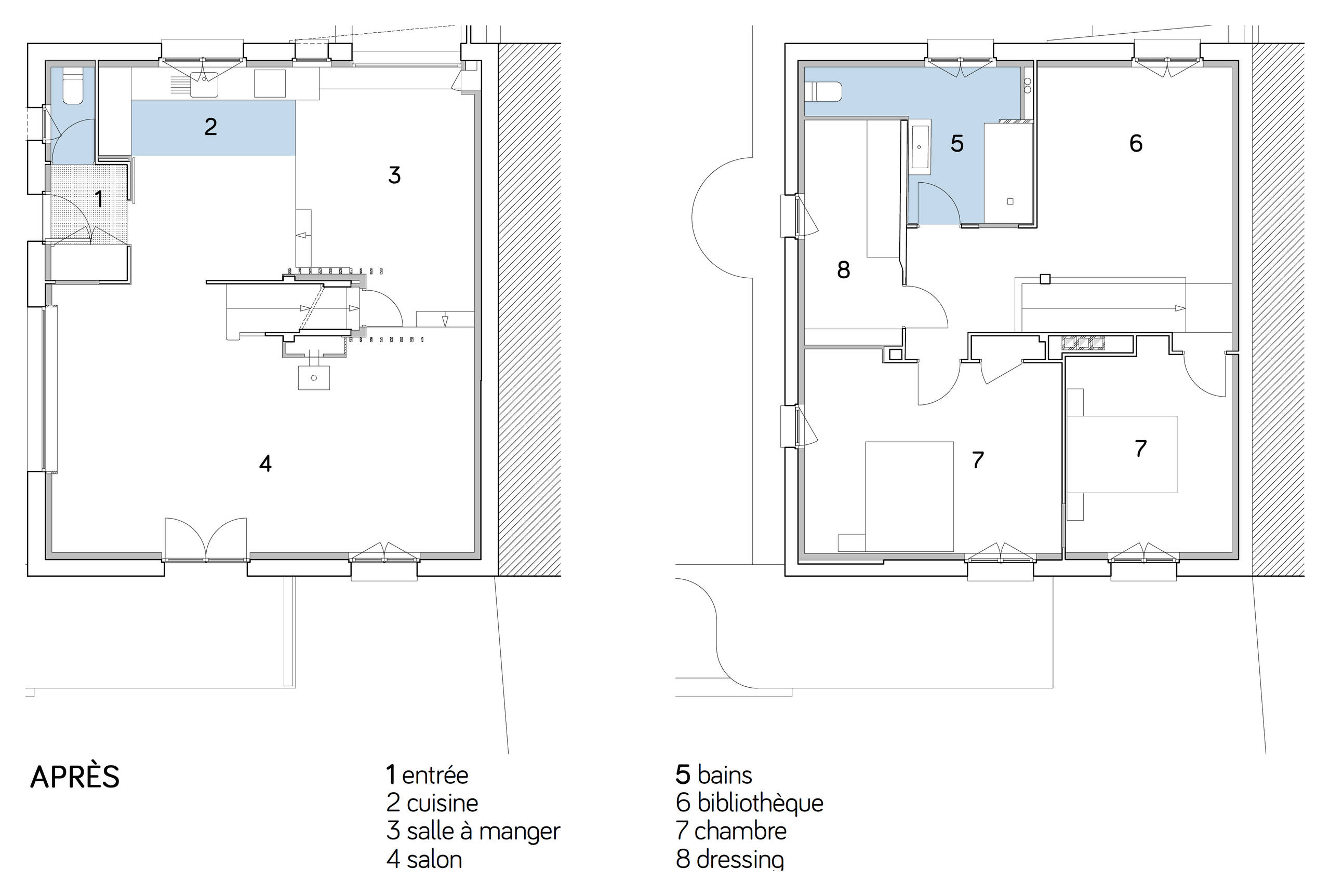 До и после: Полное обновление дома 1950-х годов в Тулузе