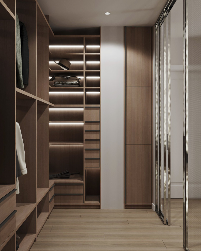 Обложка проекта: Спальная с выделенной гардеробной из проекта двухкомнатной квартиры