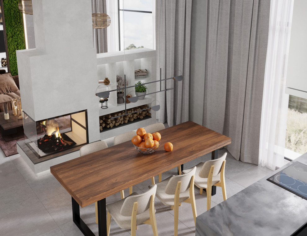 Кухня-гостиная в частном доме