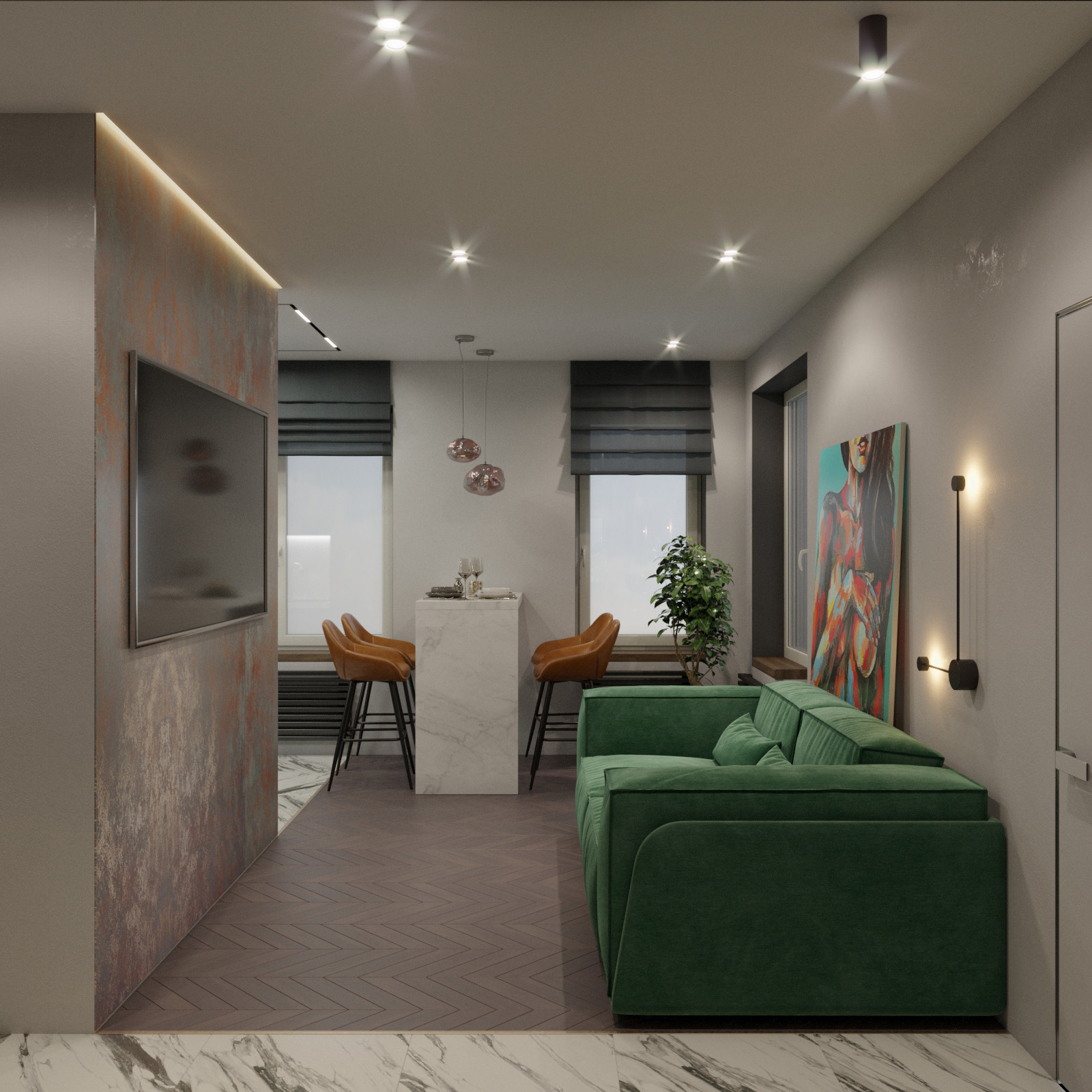 Обложка проекта: Квартира в ЖК "Фортеция", 36 м.кв.