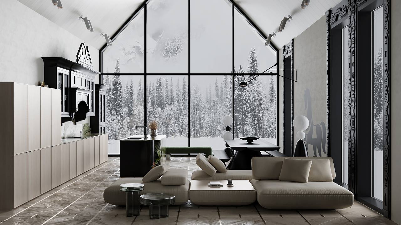 Загородный дом в Новом Русском стиле