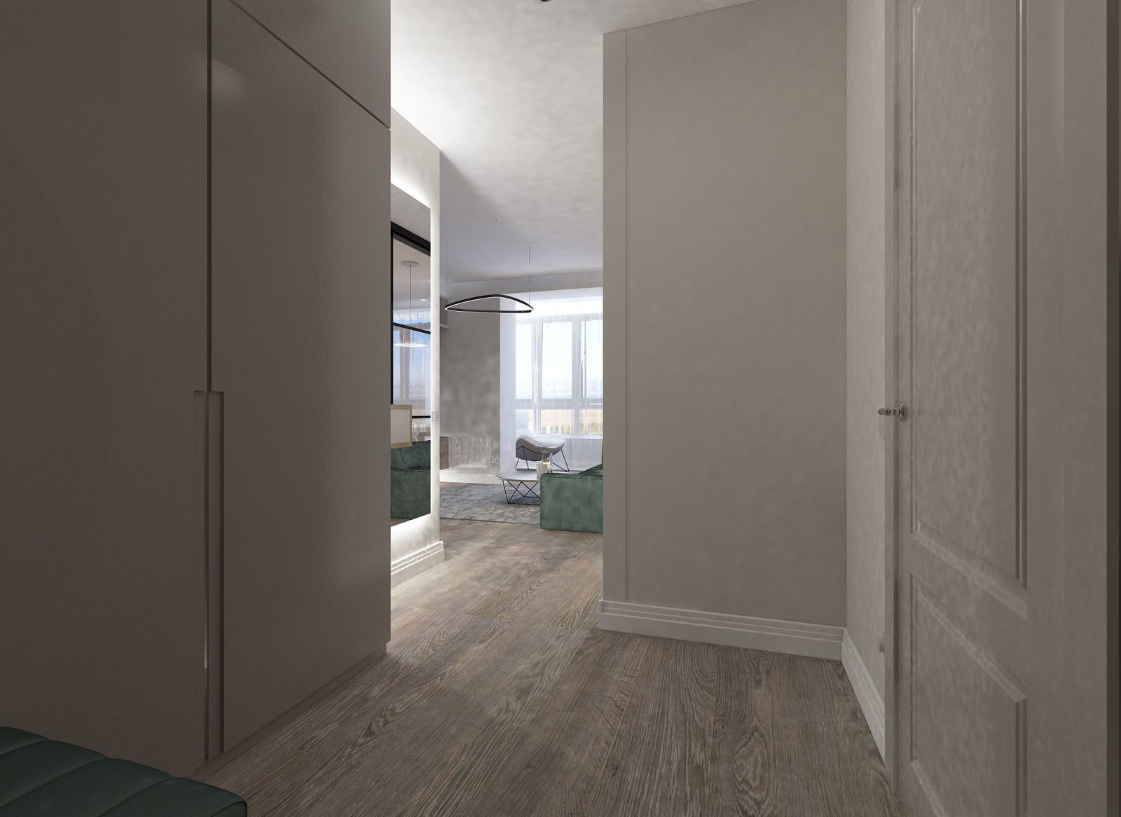 дизайн квартиры 42 кв.м ЖК Булгаковский парк