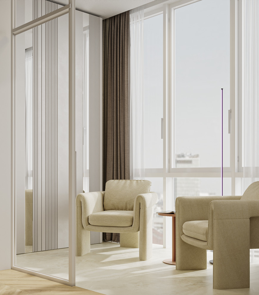 Дизайн-проект 1-комнатной квартиры Мегаполис-Парк