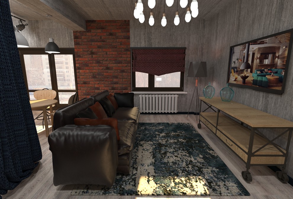 Кухня-студия в стиле лофт