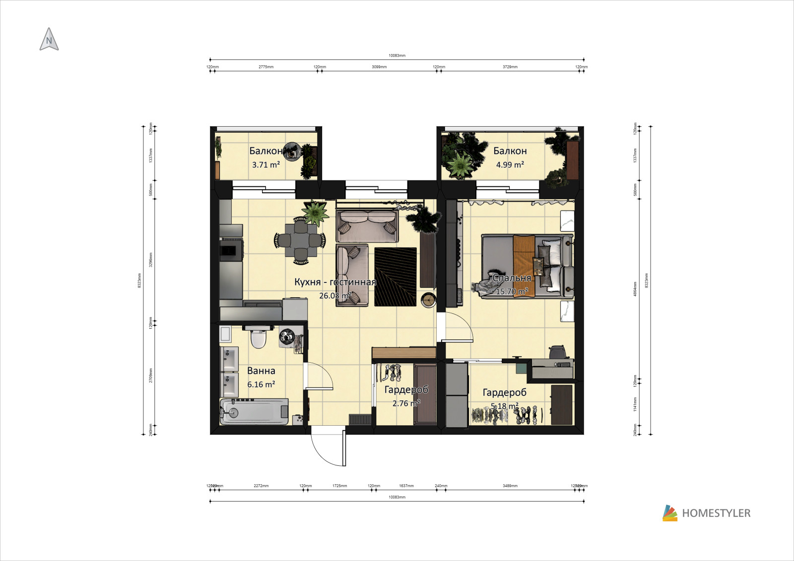План интерьера помещения