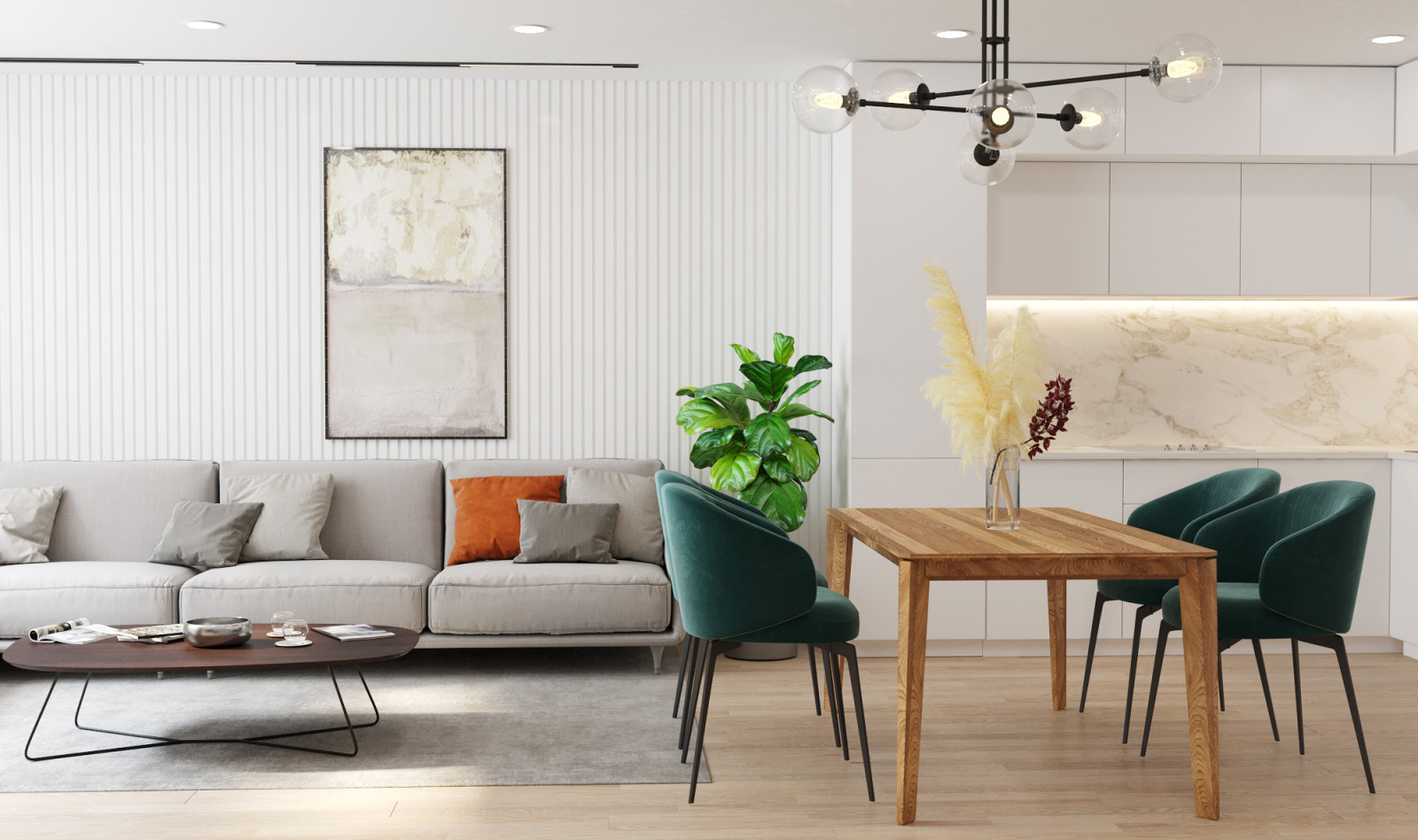 Квартира с изумрудным акцентом