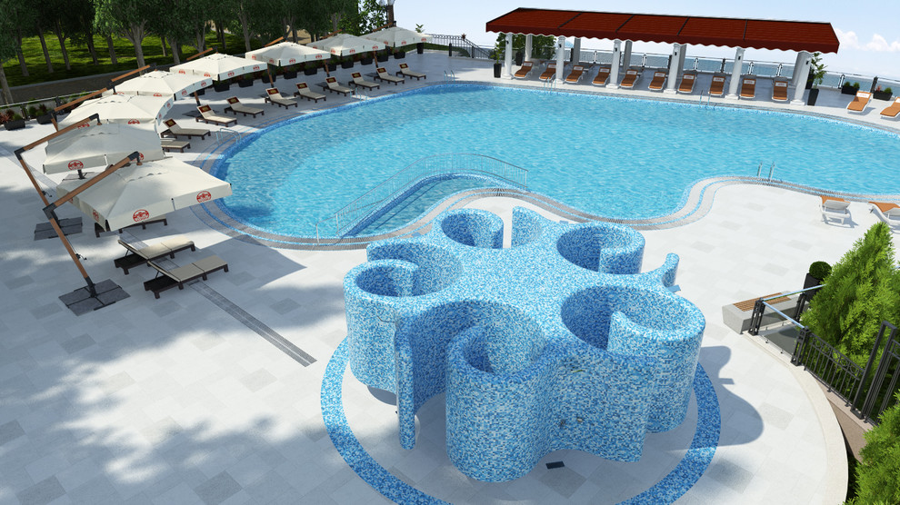 Пляжная раздевалка в Сочи.