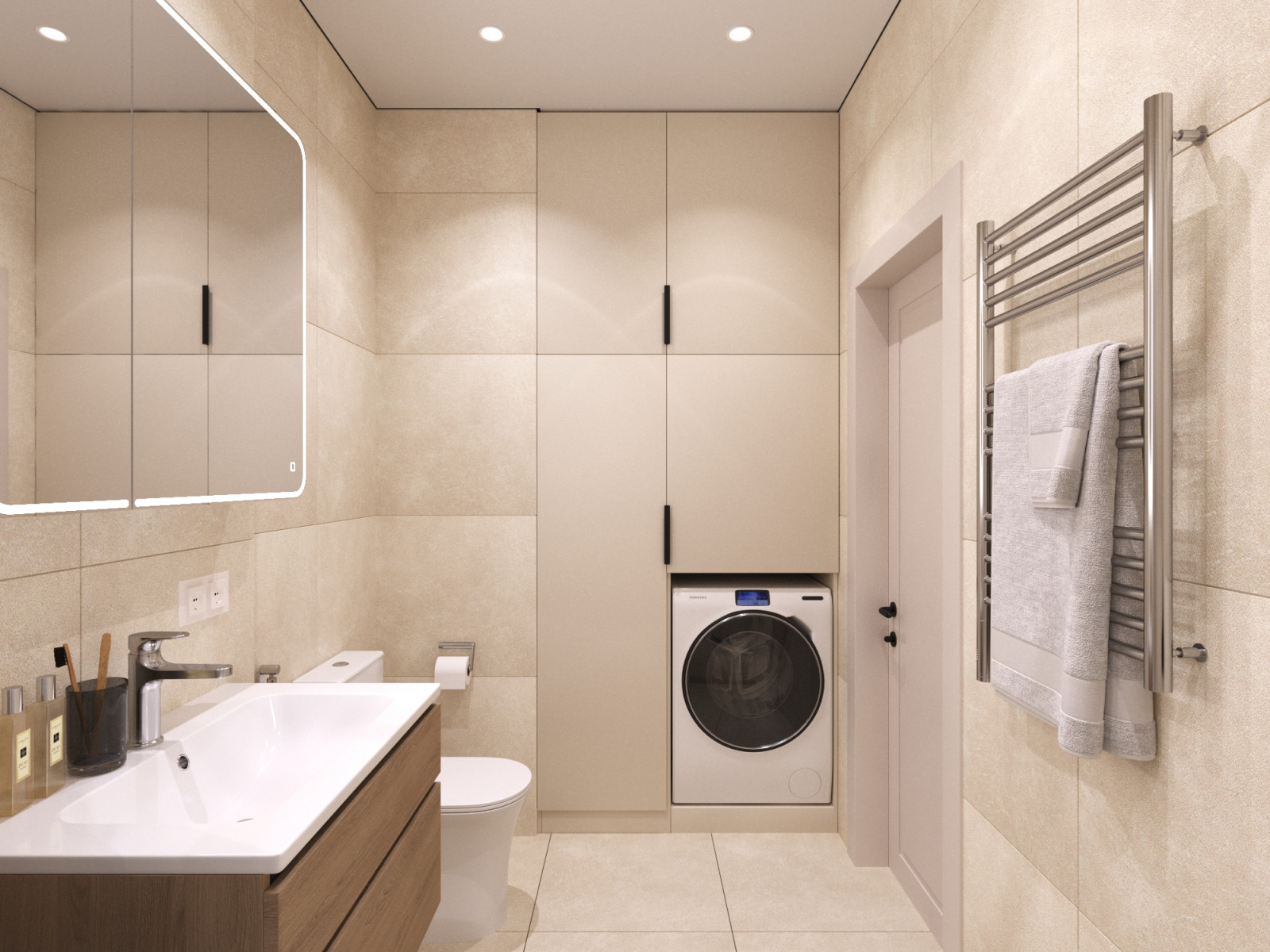 Дизайн проект двухкомнатной квартиры 60 м2