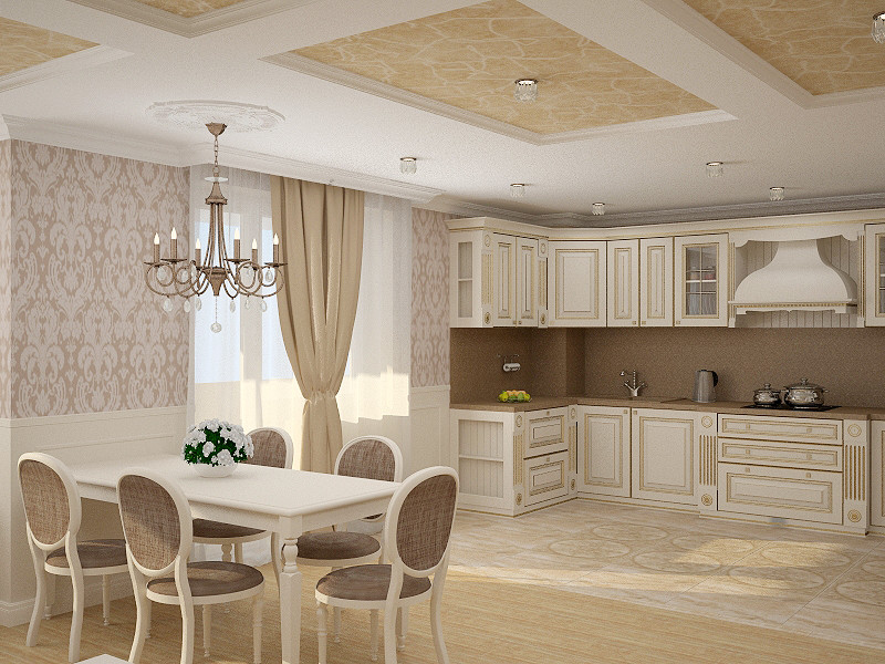 Квартира в современном классическом стиле.