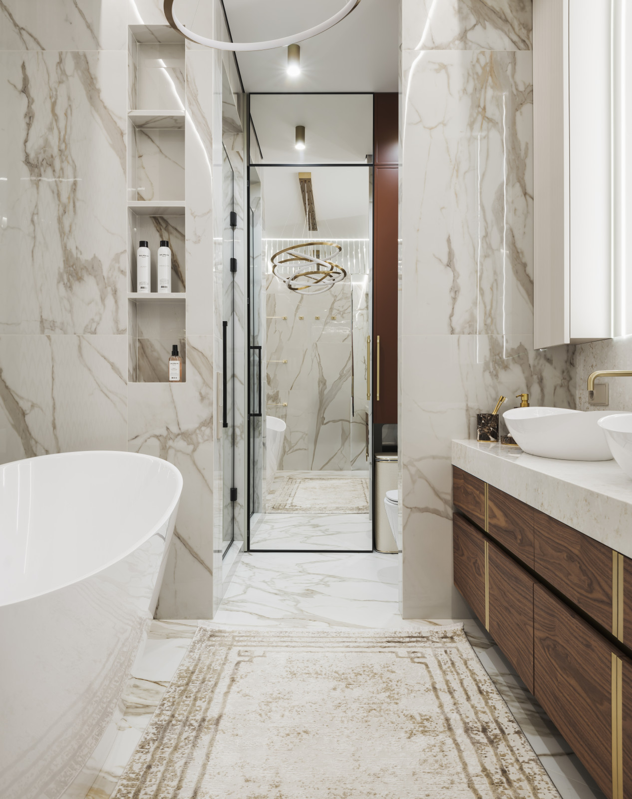 Реализация современной четырехкомнатной квартиры площадью 170 м²