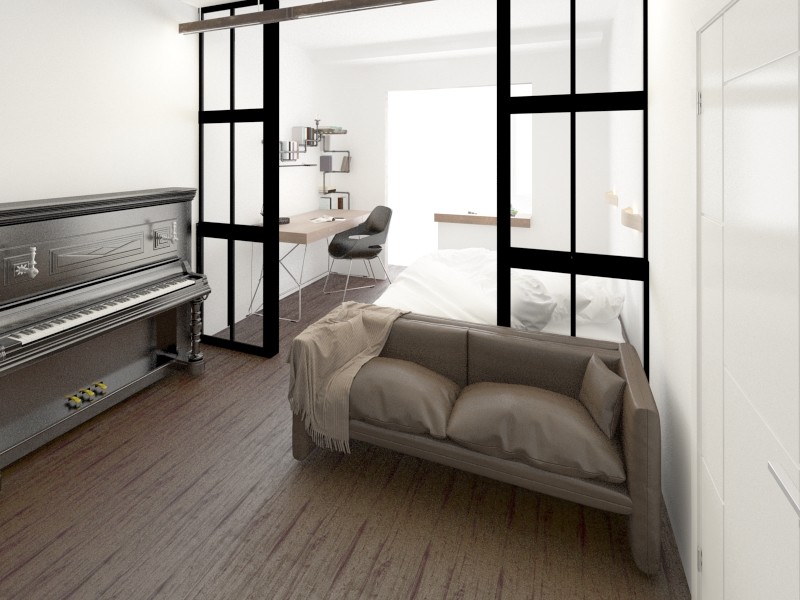 Зонирование однокомнатной квартиры