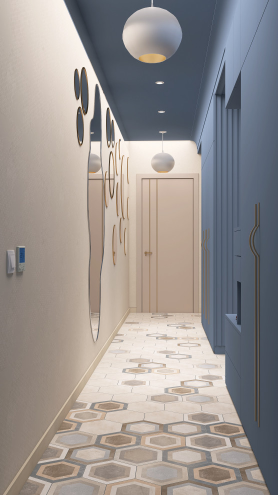 Обложка проекта: Коридор сложной архитектуры в 3-х комнатной квартире.