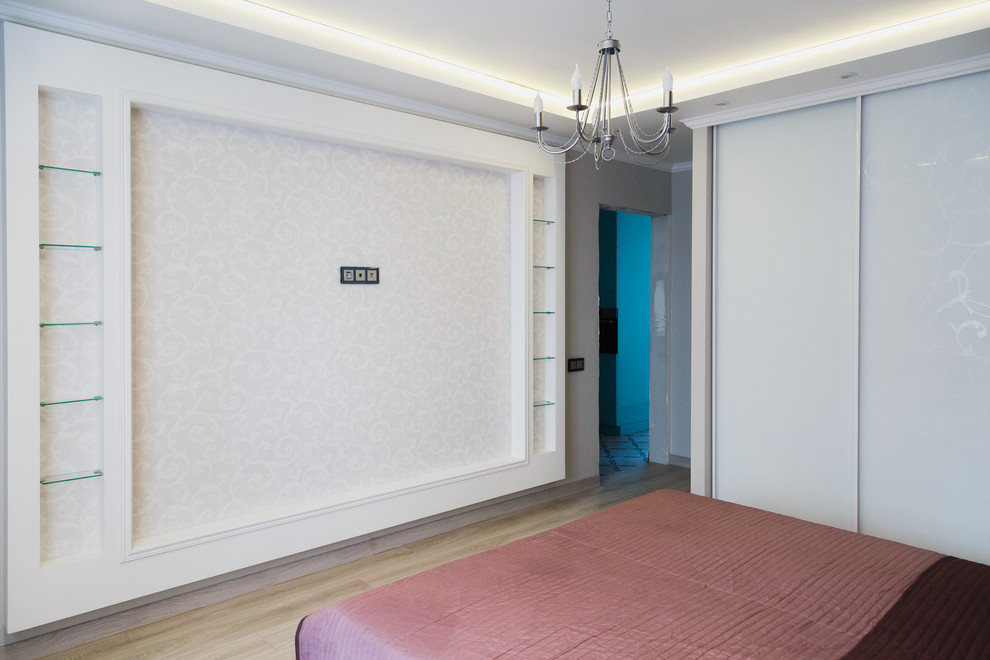 Нежная брежневка с объединением кухни с гостиной