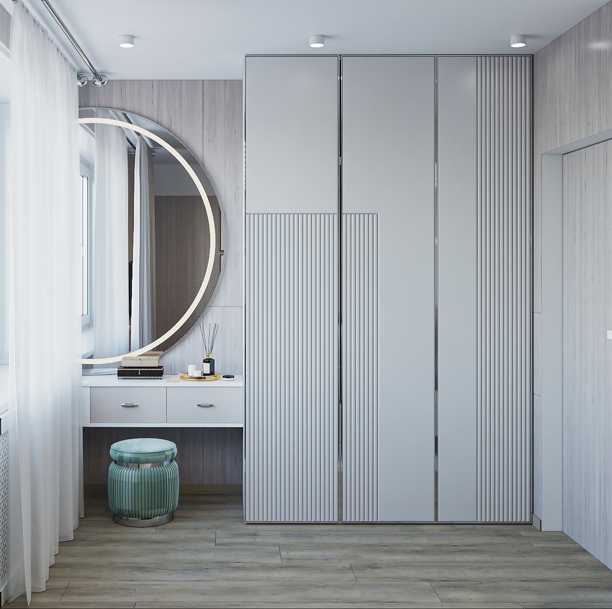 Спальня в стиле лофт в загородном доме