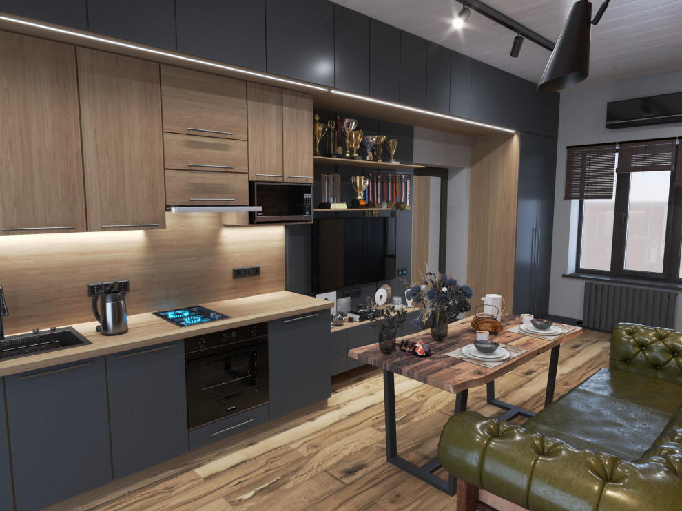 Дизайн проект кухня-гостиная