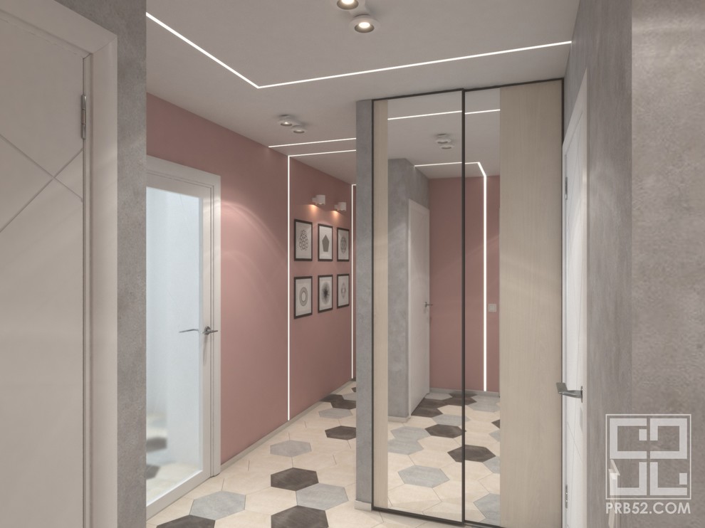 Проект интерьера квартиры в ЖК "Каскад"