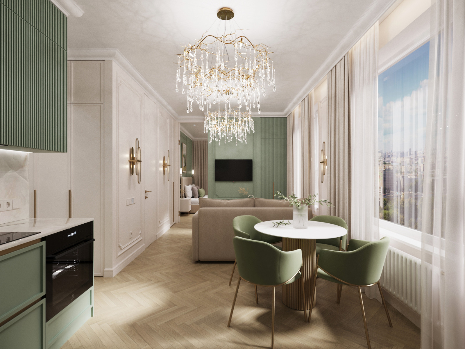 Дизайн-проект евротрехкомнатной квартиры 57 м2