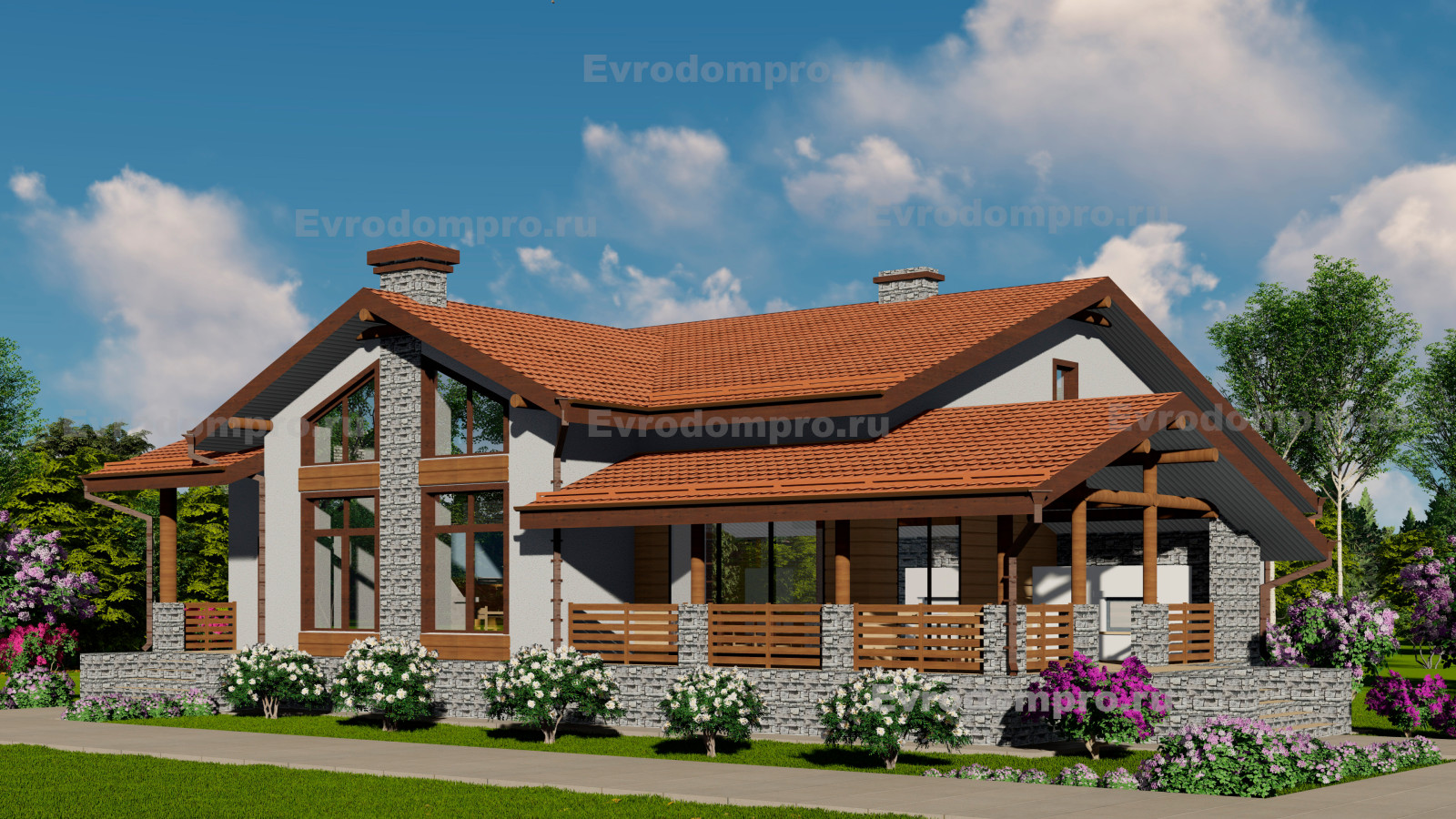 Проект дома в стиле Шале на Ясной поляне Y-17.