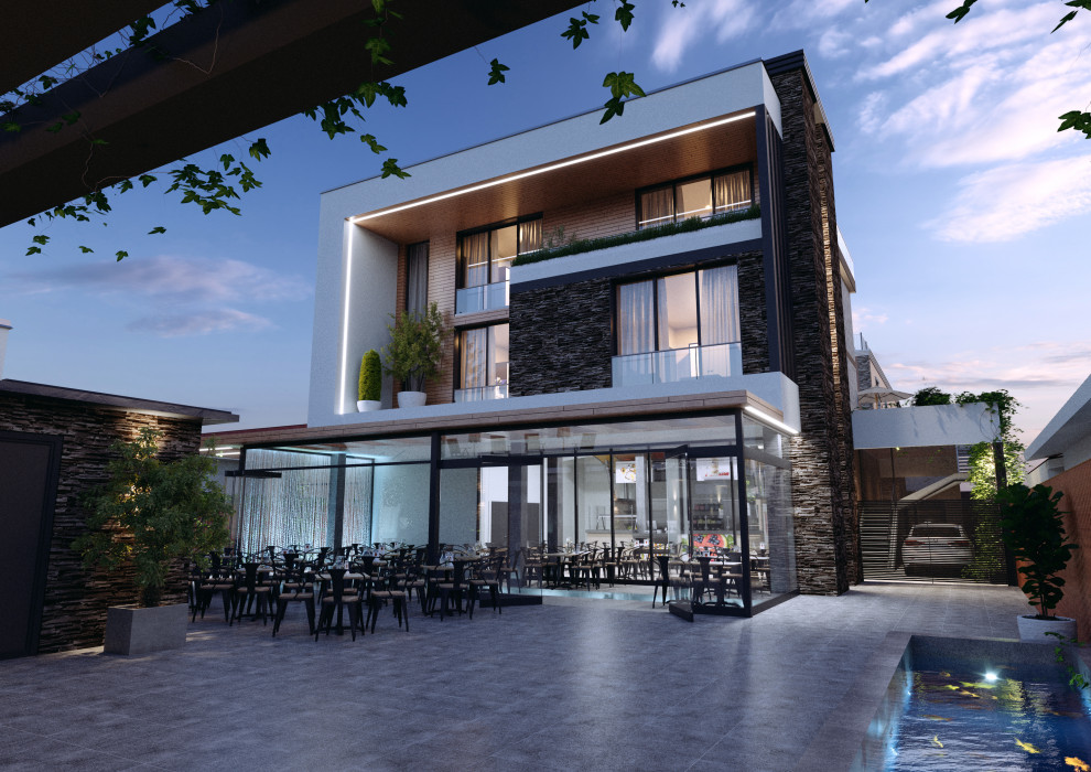 Обложка проекта: Проект частного дома с кафе и техническими помещениями в г. Сочи!