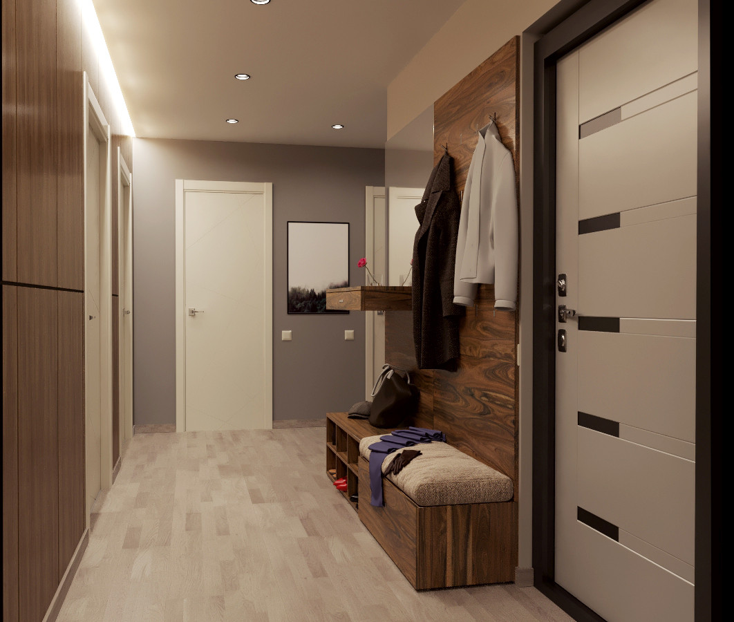 Дизайн проект двухкомнатной квартиры 72 кв.м