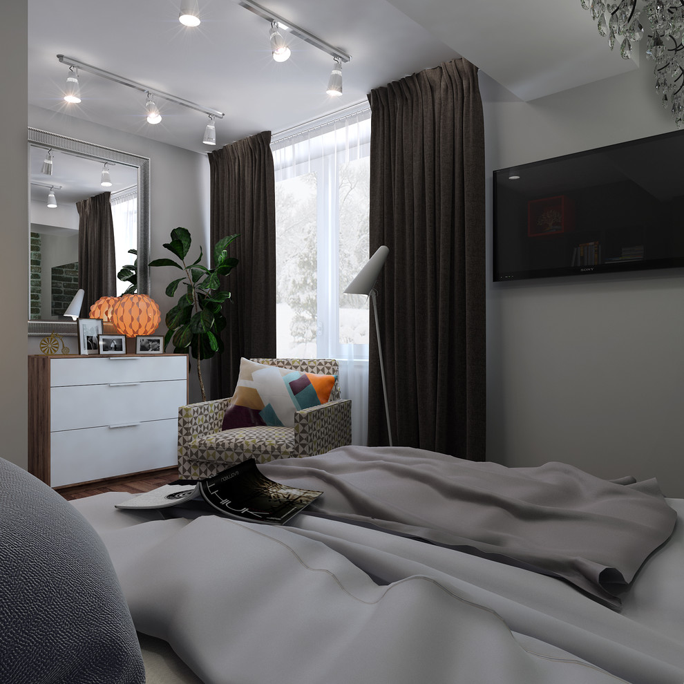 Проект "В оттенках серого", 35 кв.м