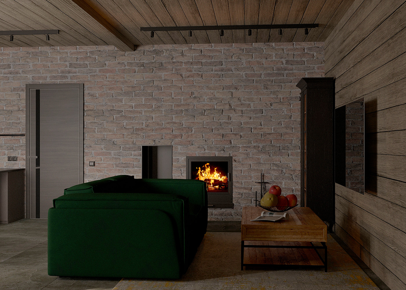 Кухня-гостиная в доме-бане (Краснодарский край)