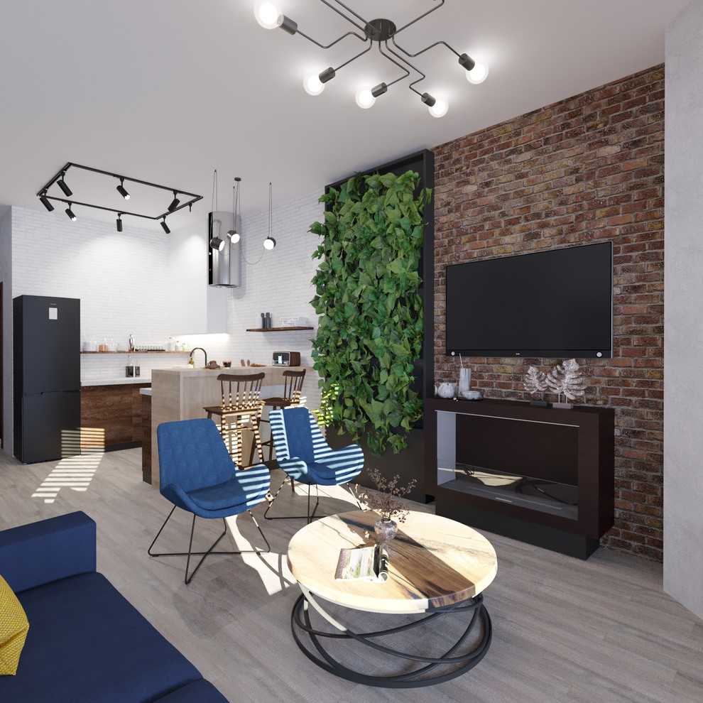 Кухня-гостиная лофт