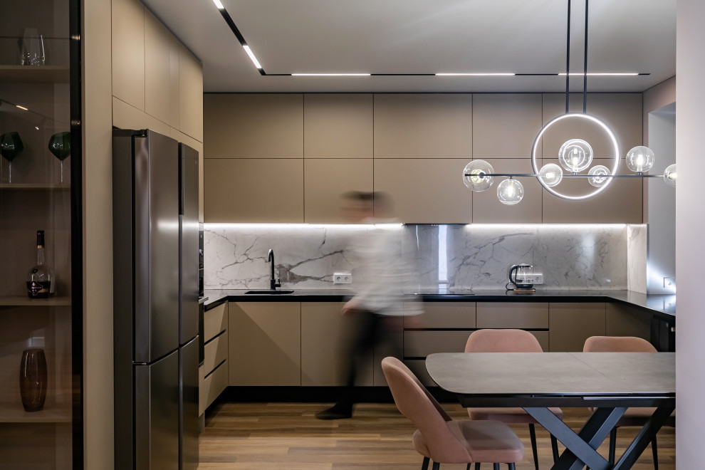 Яркий интерьер таунхауса