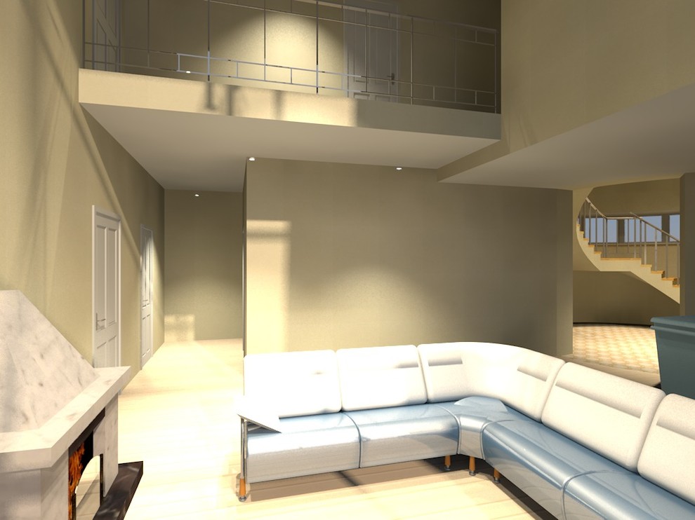 18-080 Трехэтажный жилой дом с башней и террасой под крышей